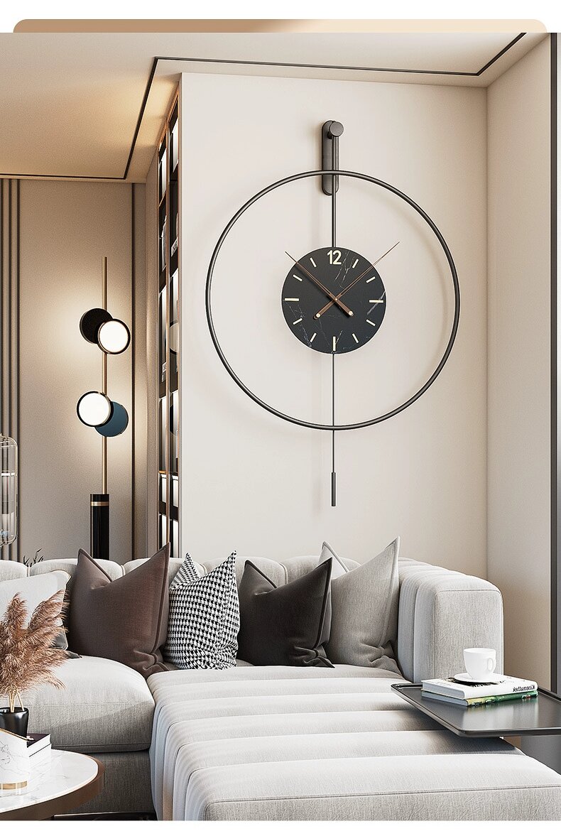 фото Модные креативные часы MyPads 424811, настенные, круглые для гостинной, спальни, прихожей. Современный минималистичный дизайн, роскошь в деталях. .