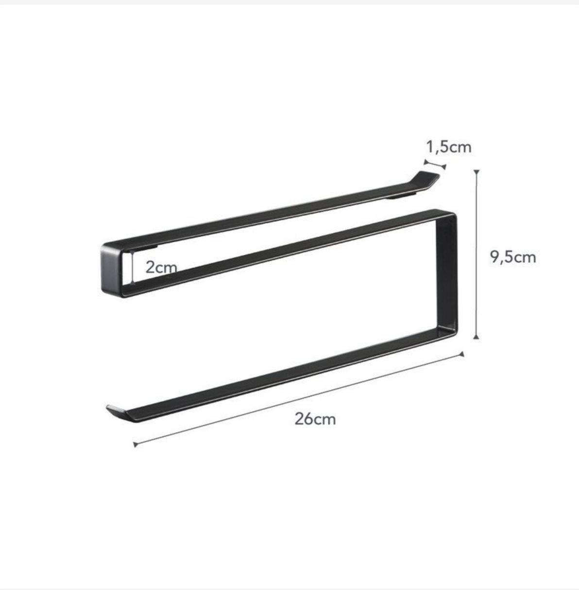 Держатель для бумажных полотенец Yamazaki Tower 26x9.5x1.5 см черный