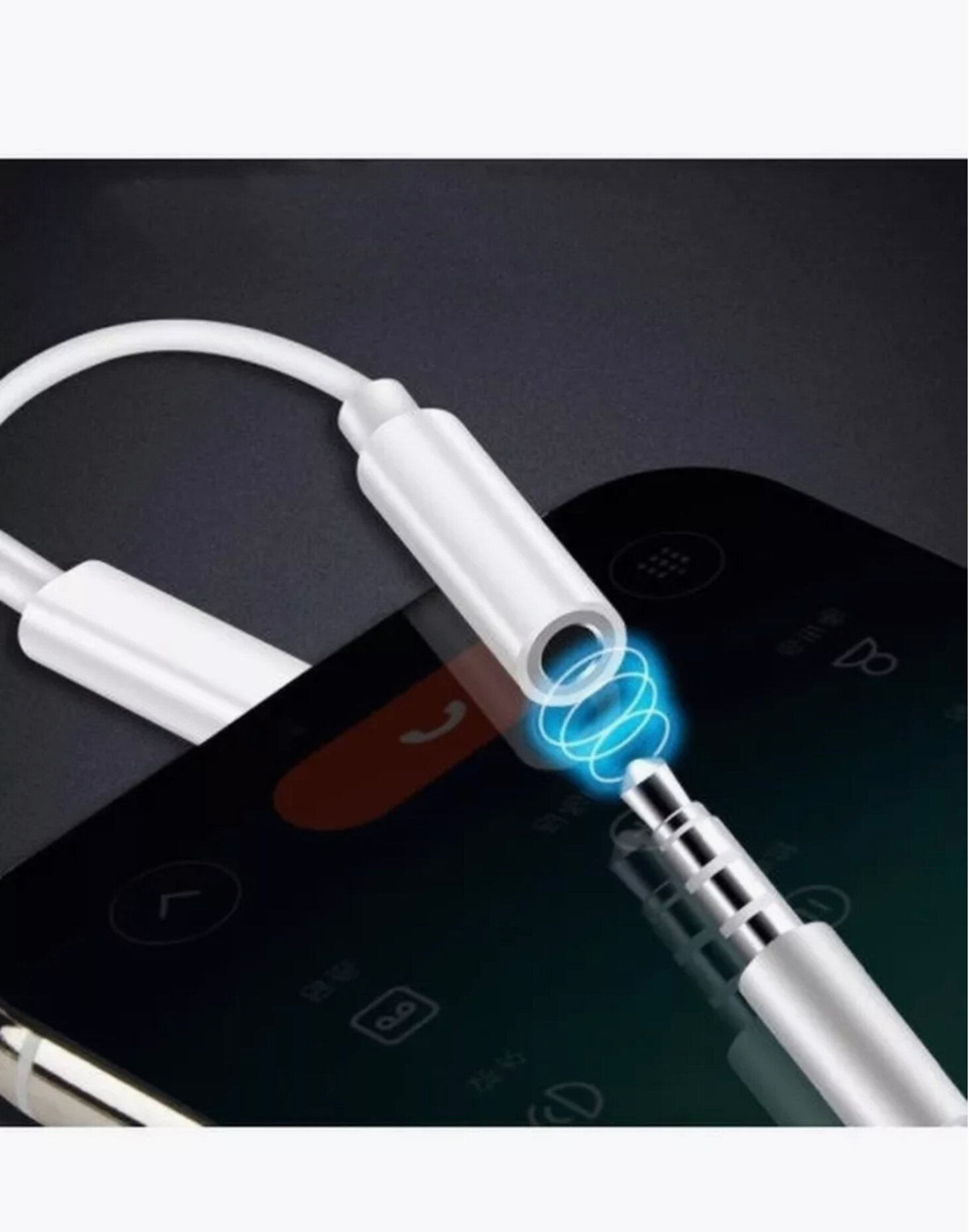 Переходник на iPhone Lightning 8-pin на AUX (Jack 3.5) HEADPHONE ADAPTER