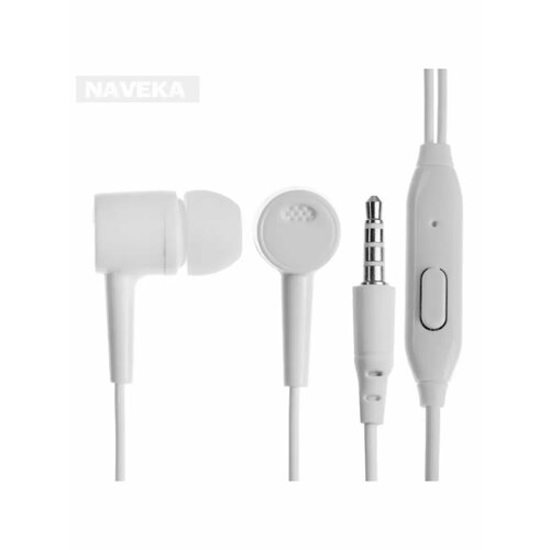 Наушники D21 проводные вакуумные микрофон 1 м Jack 35 528₽