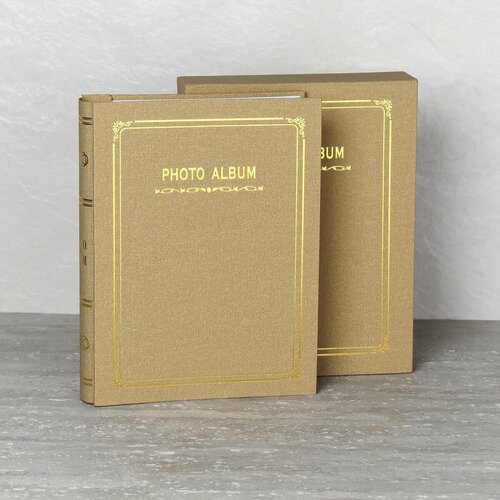 Фотоальбом 100 фото 10x15см золотой цвет 780₽