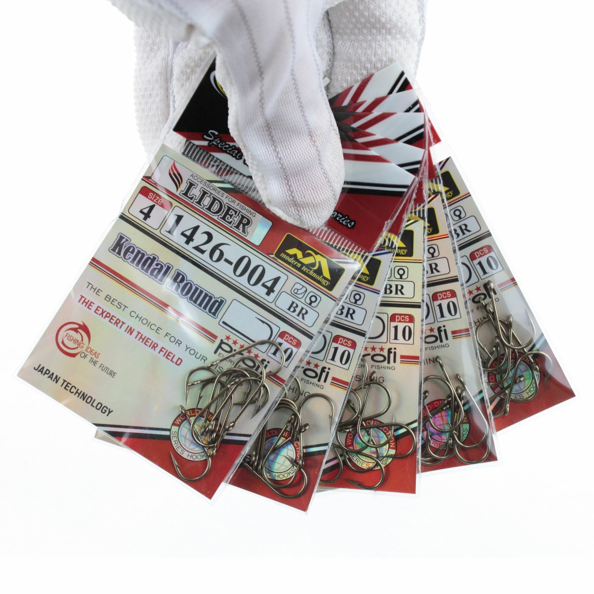 Крючок LIDER KENDAL ROUND (BR) №4  набор 5 упаковок по 10 шт.