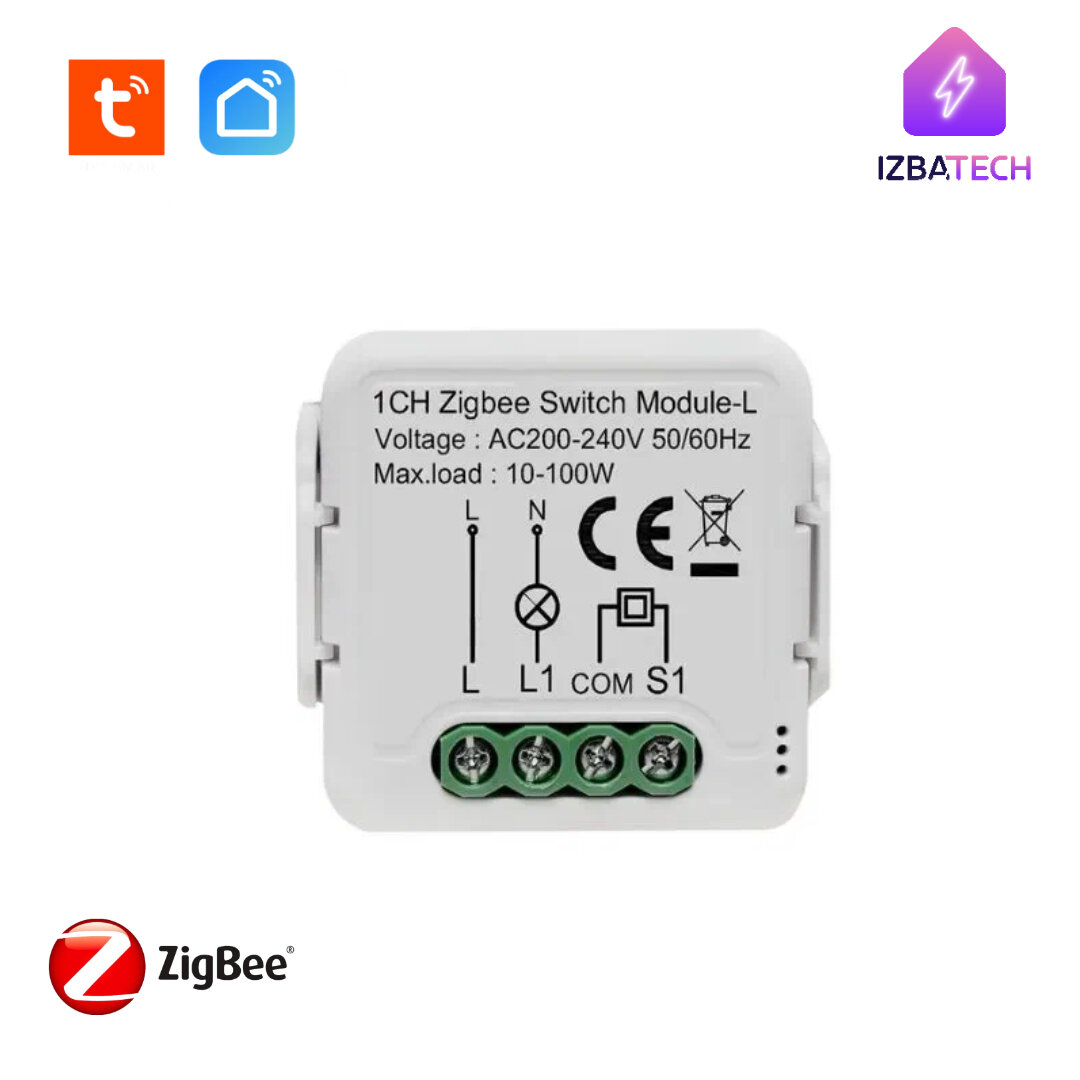 фото Новое Умное ZIGBEE 3.0 Реле на один канал для Яндекс Алисы Tuya Mini работает без нуля с конденсатором!