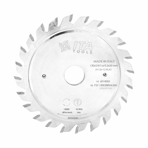 Пила подрезная ITA 120x2,8-3,6x20 Z=12+12 регулируемая P37.120020024.000