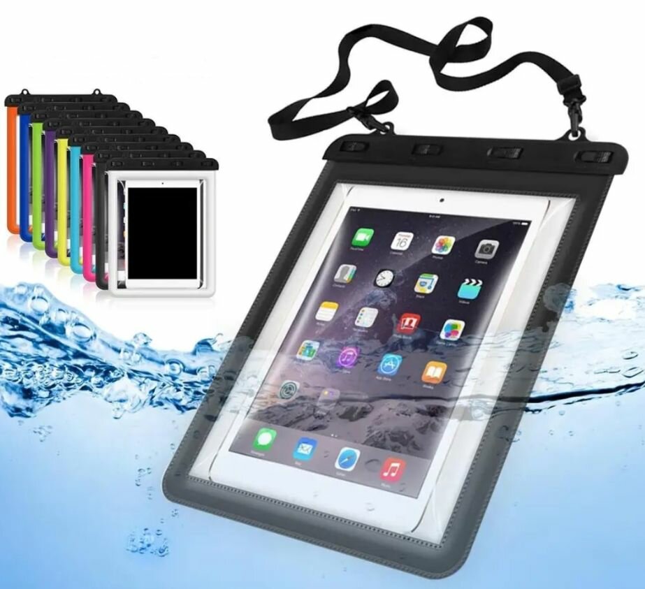 фото Герметичный водонепроницаемый зип-пакет, с ремнем, размер 30х22 см