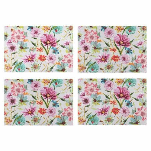 Салфетка сервировочная прямоугольная Узоры цветные ПВХ полиэстер 30x45см набор 4 шт 590₽