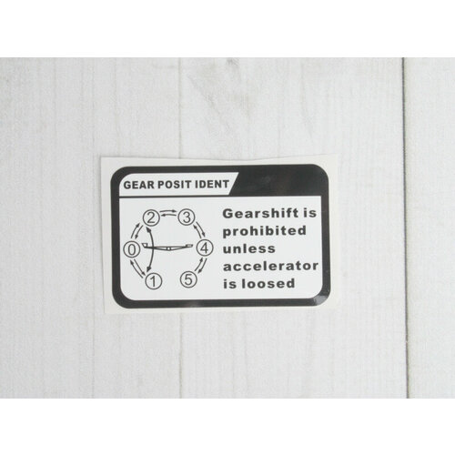 PitBikeClub Наклейка на картер с указанием передач 1-N-2-3-4-5