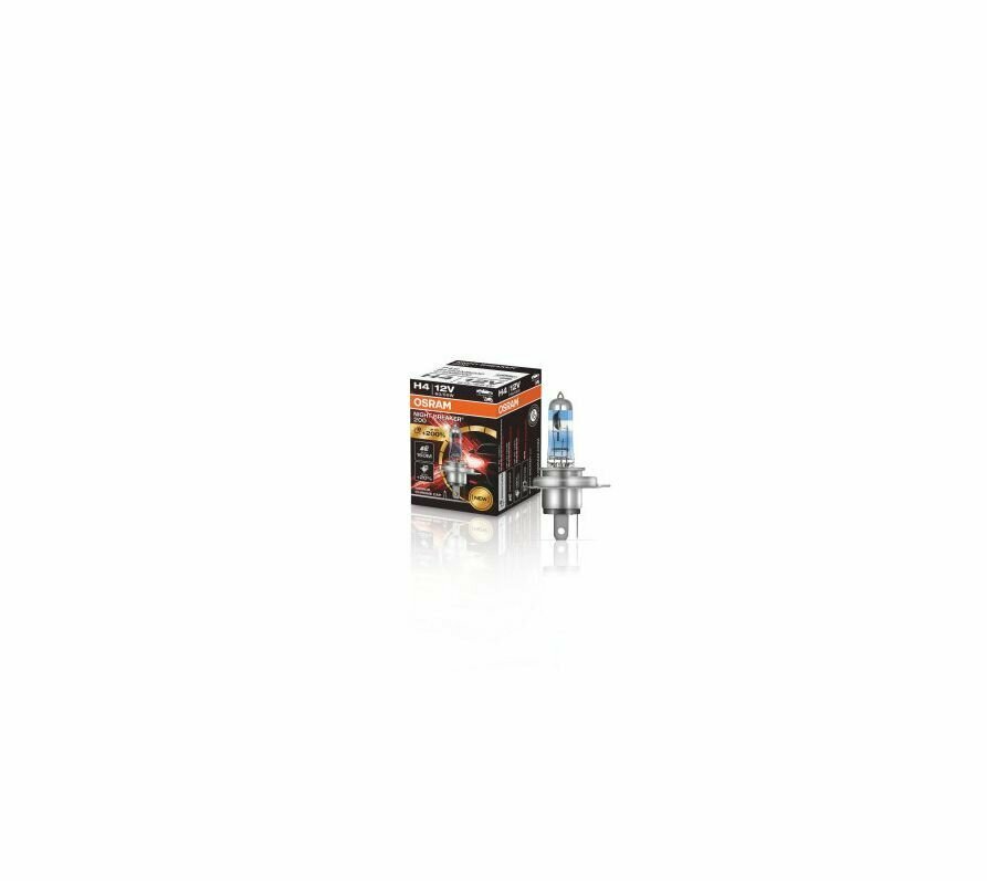 Лампа галогеновая головного света H4 P43t 12V 65/55W NIGHT BREAKER 200, OSRAM 64193NB200