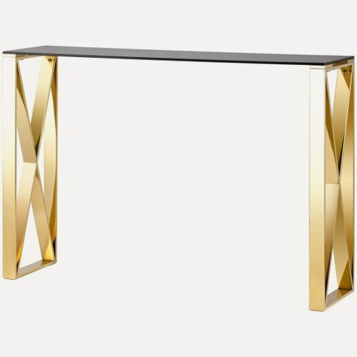 Изображение товара Консоль Stool Group стул груп кросс 115*30, стекло smoke, сталь