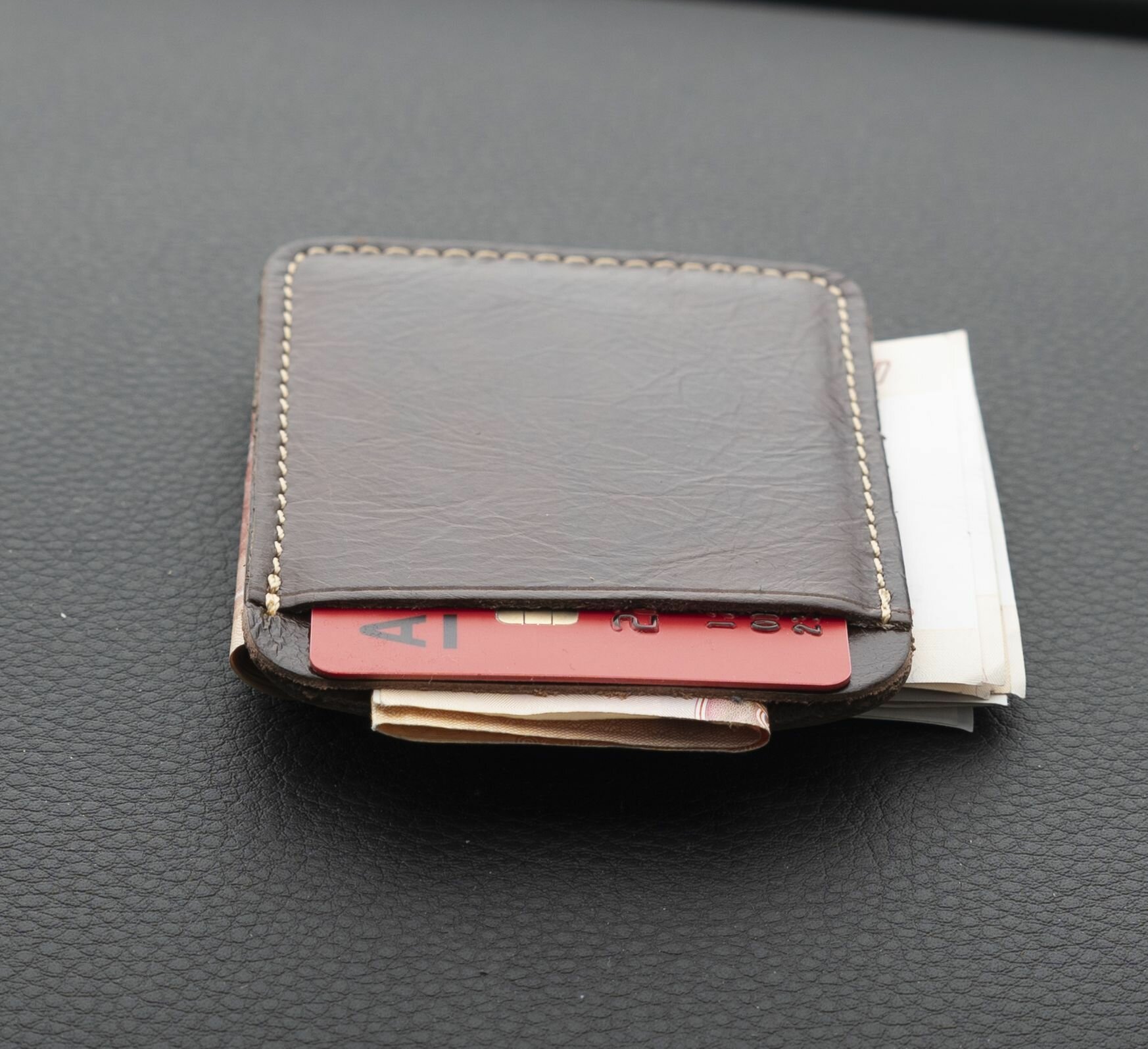 Картхолдер , коричневый глянцевый — фото 1