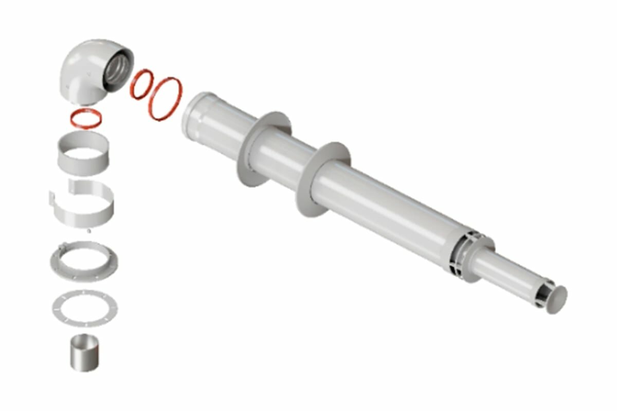 ROMMER Комплект дымохода антилед универсальный 60/100 - 1000мм RCA-6010-251000 RG0091CSP6DRQ0