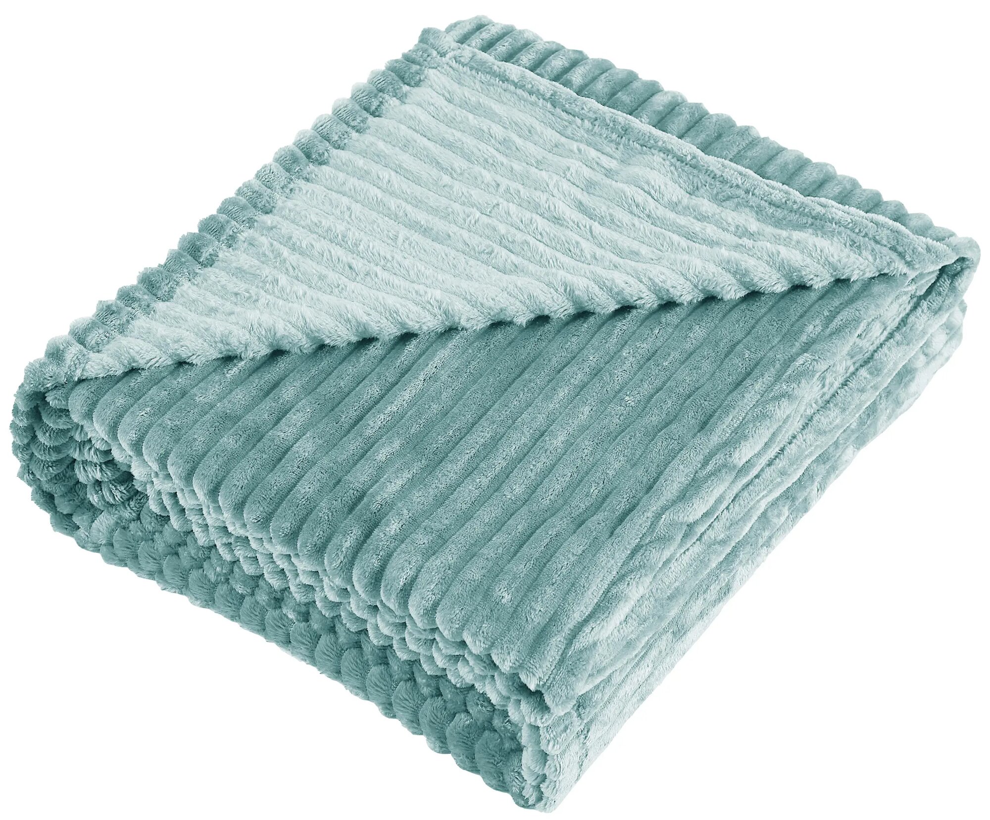 Плед Line 150x200 см велсофт цвет голубой Celadone 4