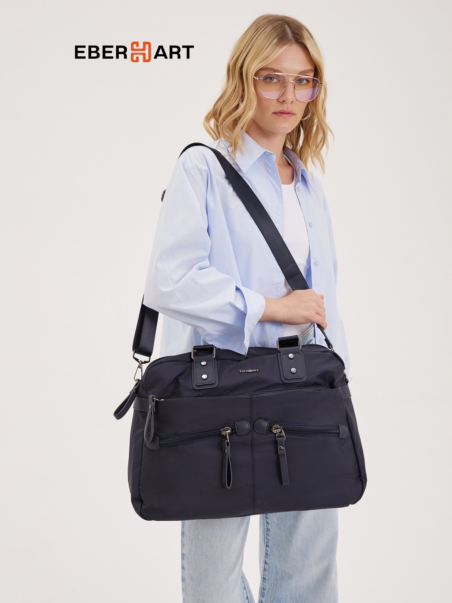 Сумка дорожная Eberhart Shoulder bag синяя EBH9277-01