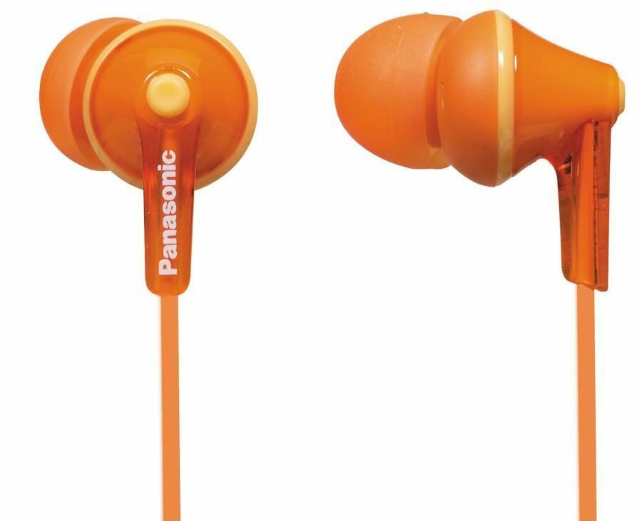 Проводные наушники PANASONIC RP-HJE125E-D, оранжевый