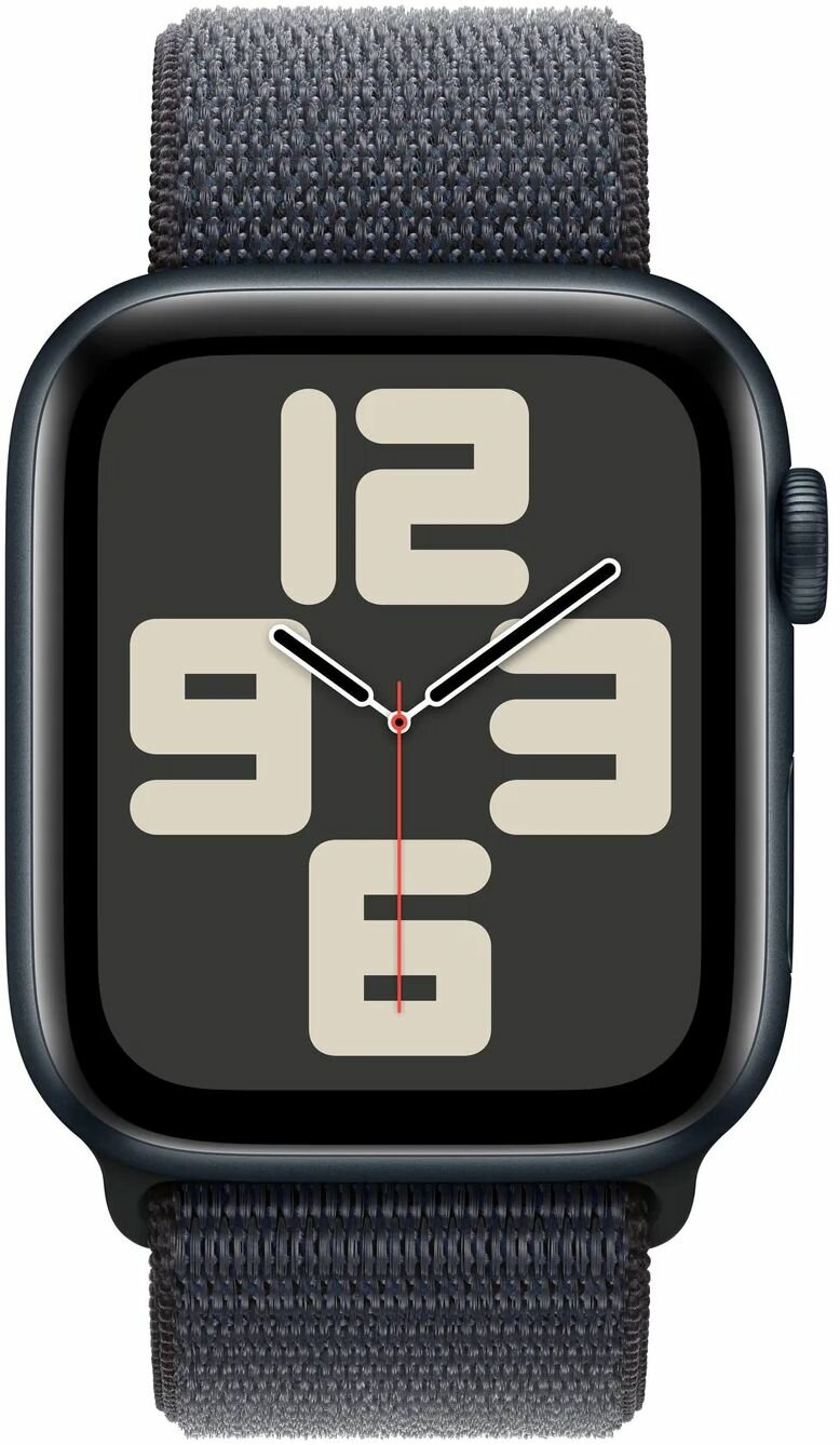 Умные часы Apple Watch Series SE Gen 2 2024 44 мм Aluminium Case GPS, midnight/ink sport loop(Не установлен Rustore) — фото 1