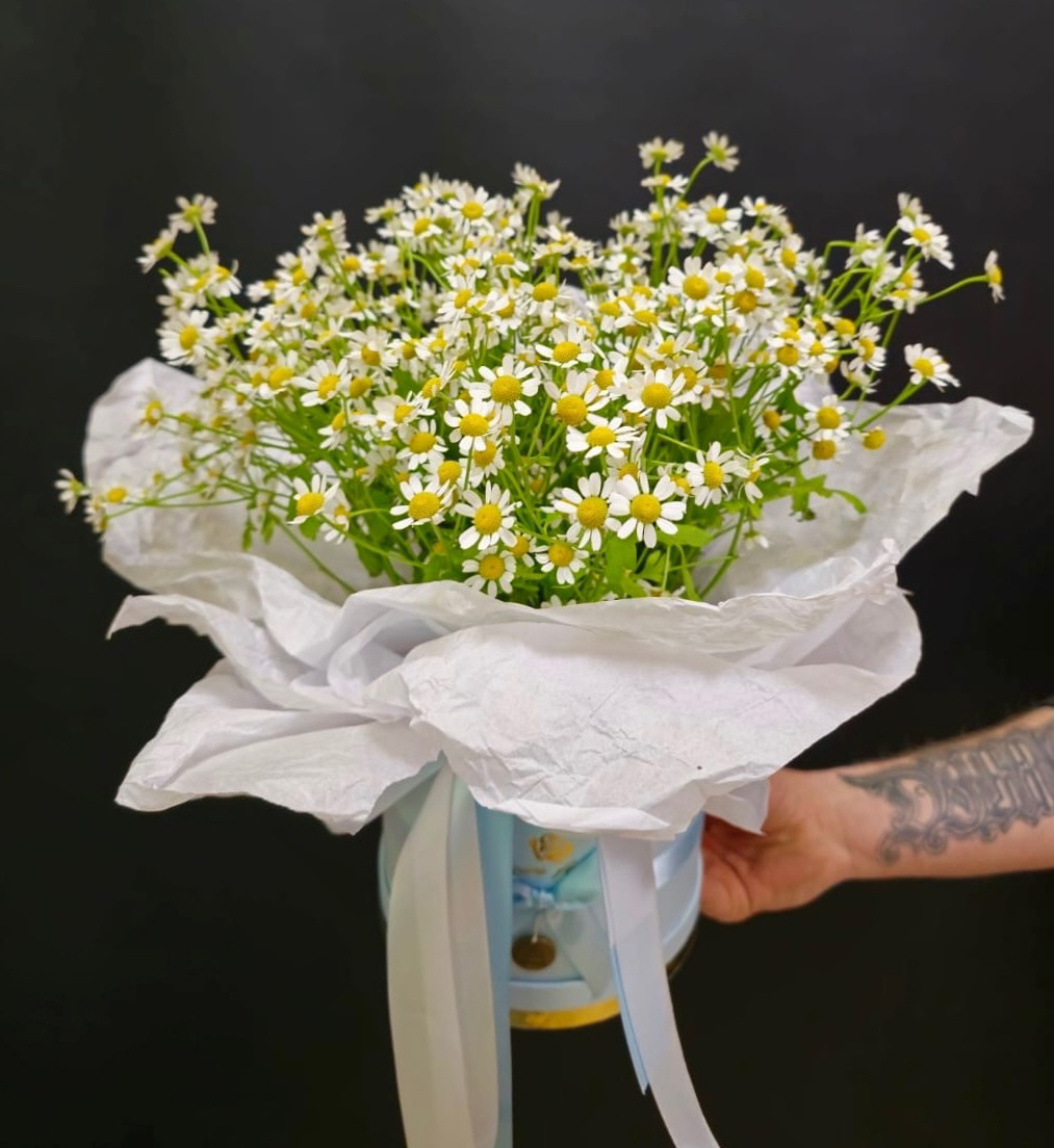Летняя коробка с ромашками