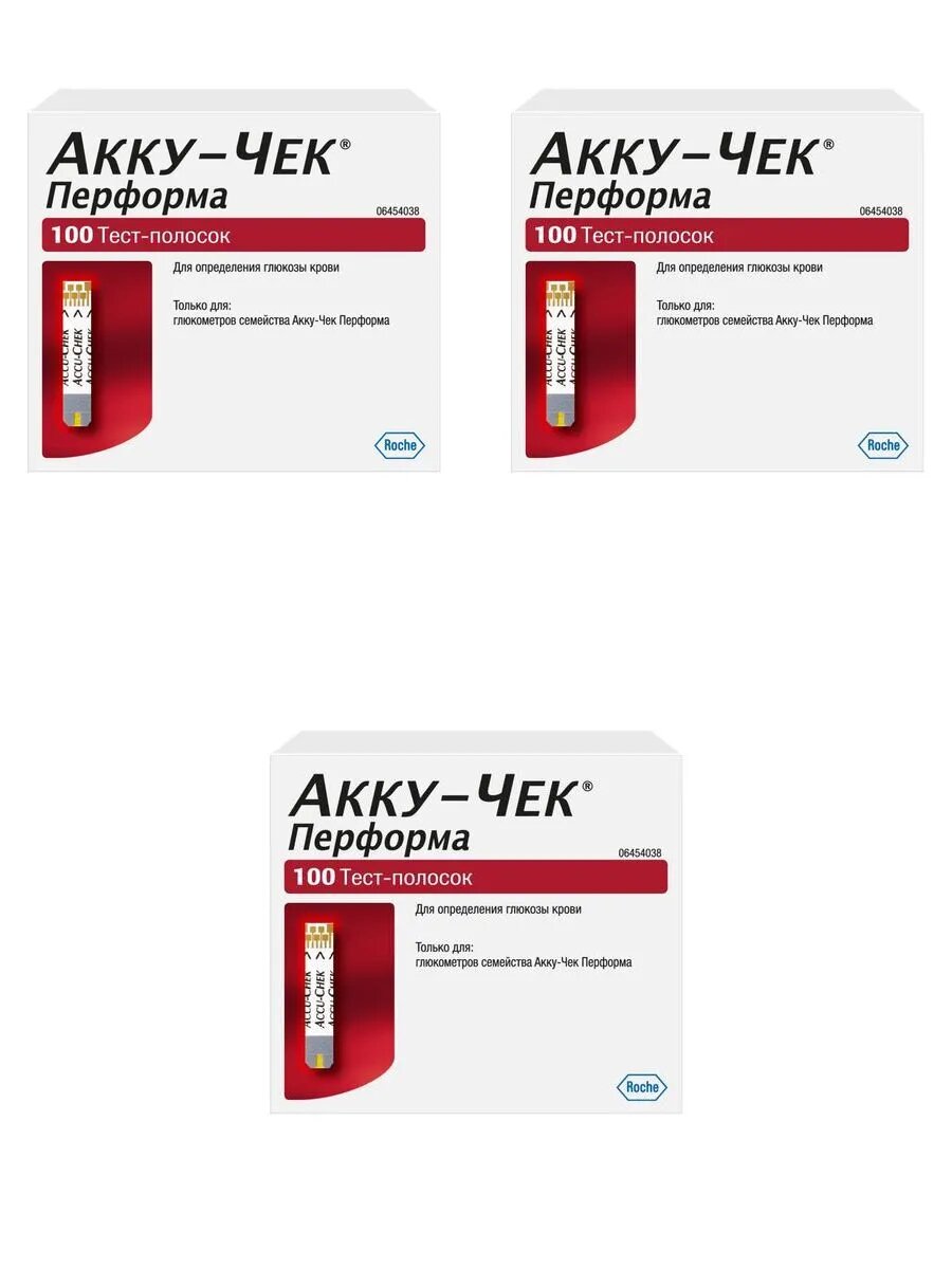 Тест-полоски accu-chek performa n100 3 шт