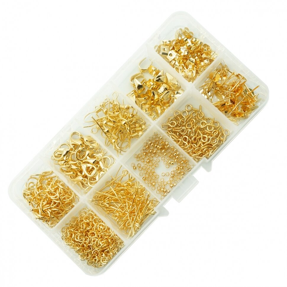 Набор фурнитуры Epoxy Master, бижутерный сплав, цвет золотой, 1 шт.