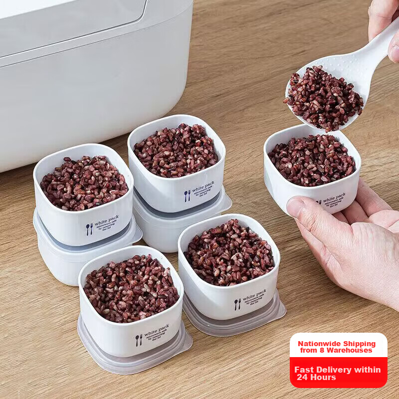 KATEI STORY Imported Brown Rice Storage Containers Mini Food Storage Boxes for Grains Food-Grade Containers Freezer And Microwave-Safe Small Lunch Boxes