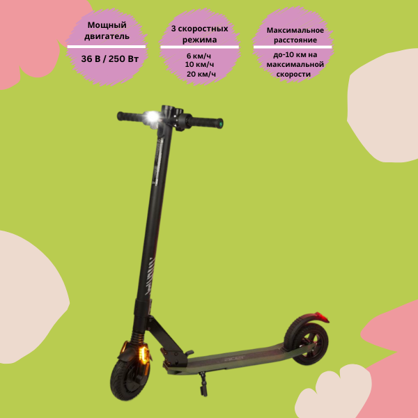 Электросамокат Acer Electric Scooter 1 Зеленый , максимальная скорость 20 км/ч, поворотные огни — фото 1