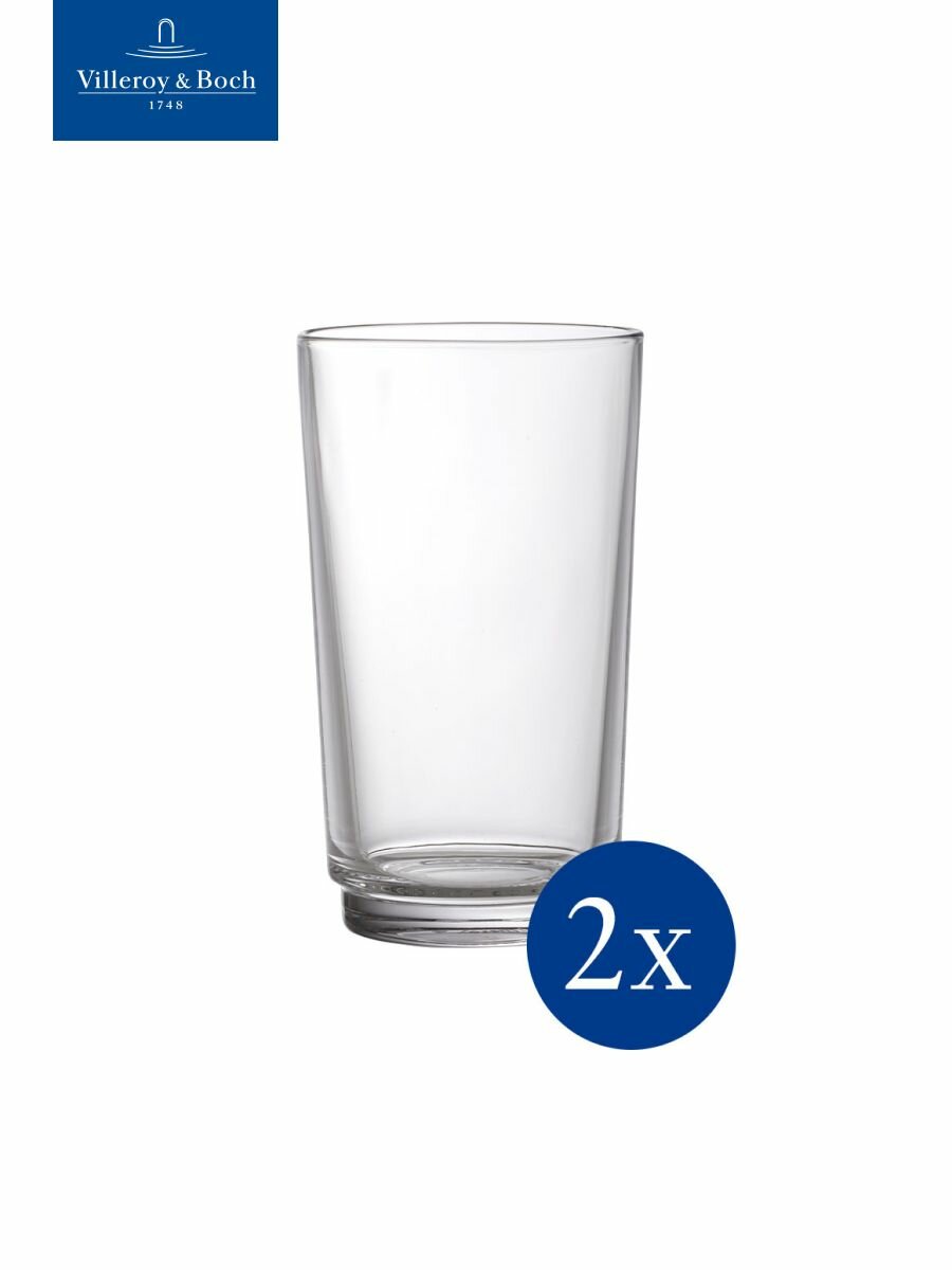 Набор прозрачных стаканов для воды 410 мл, 2 шт, it's my match, Villeroy & Boch, Хрустальное стекло