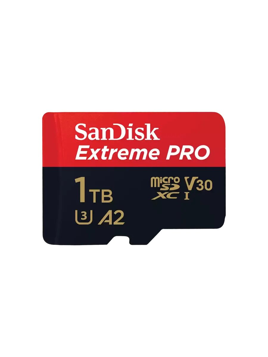Карта памяти Sandisk Extreme Pro microSDXC 1ТБ UHS-I, V30, A2, U3. Цвет: черно-красный