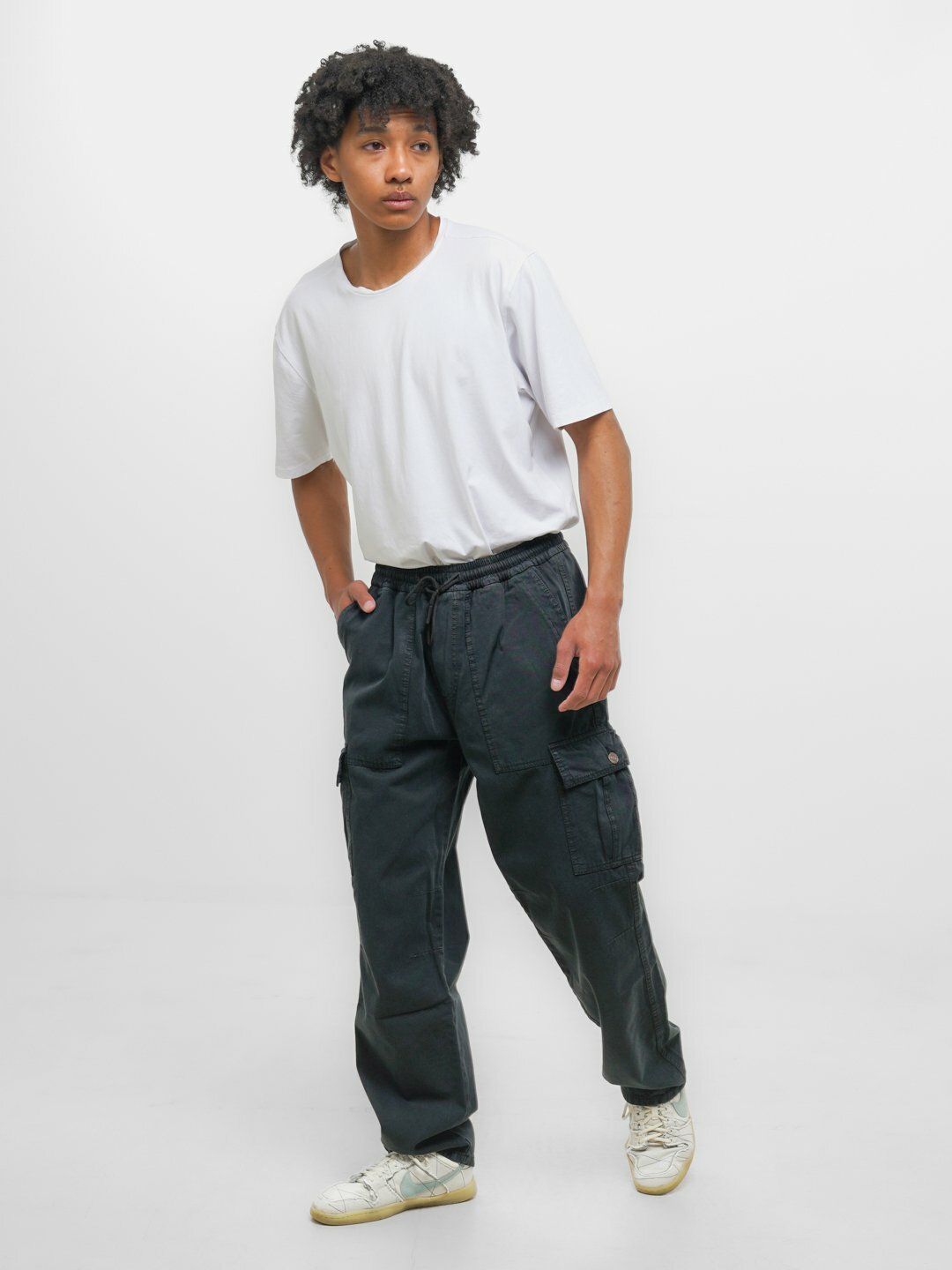 Брюки карго  карго брюки, с накладными карманами "CJ - Z3", размер 30, серый — фото 1