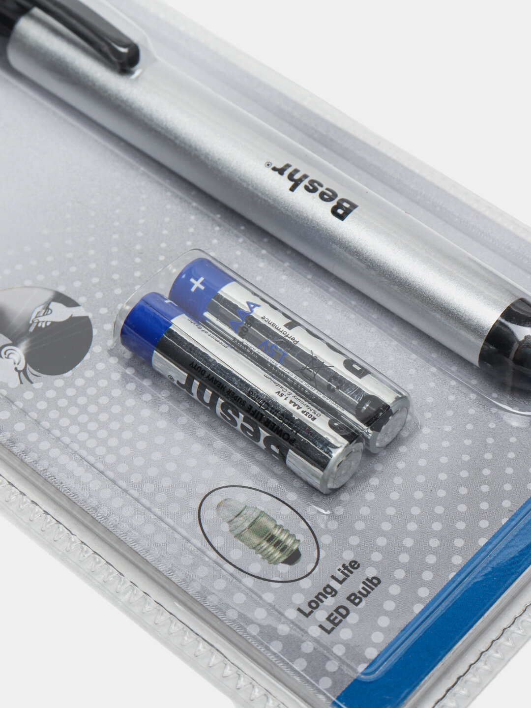 Фонарь Beshr Penlight, компактный, ручной, 2 батарейки, 1,5Вт — фото 1