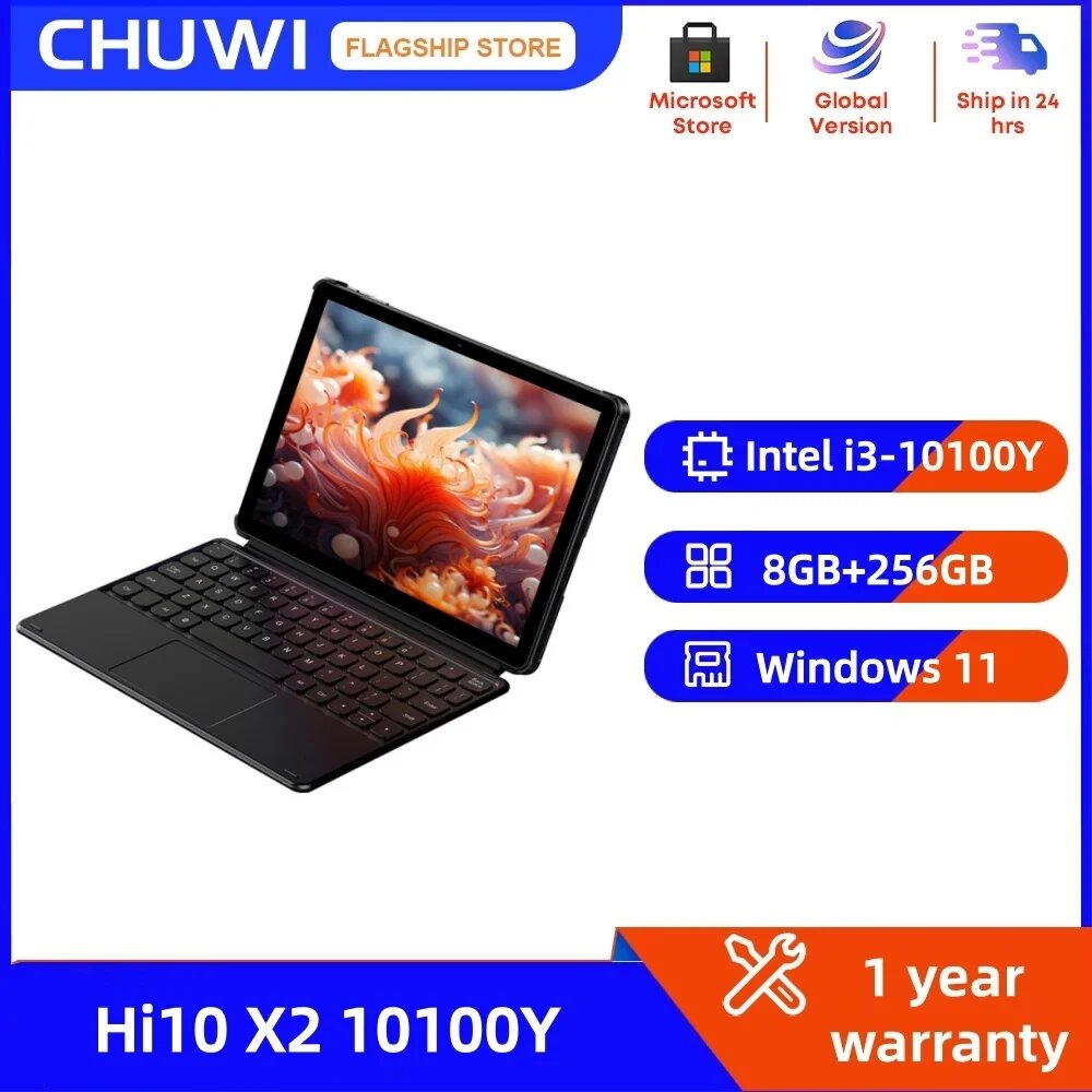 Планшет 2-в-1 Chuwi Hi10 X 10.1" 8/256ГБ Wi-Fi Windows