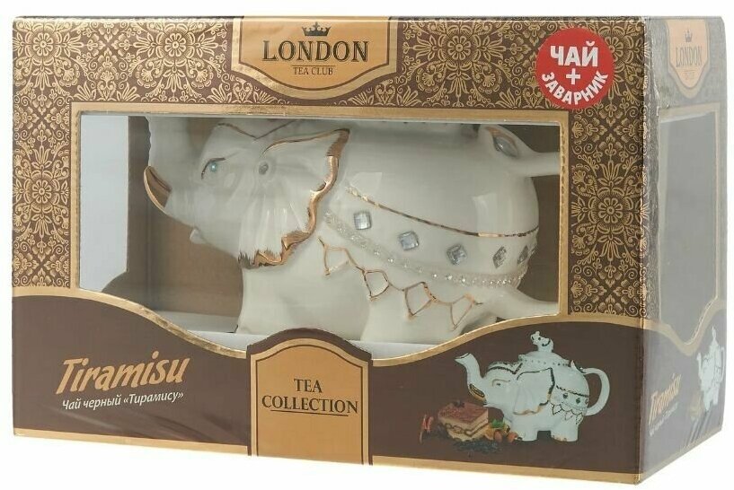Чай черный LONDON TEA CLUB "тирамису" в заварнике подарочный. 60гр - фотография № 9