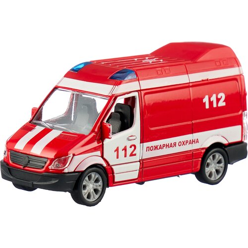 Фургон Пламенный мотор Пожарная охрана 870363, 11 см, красный