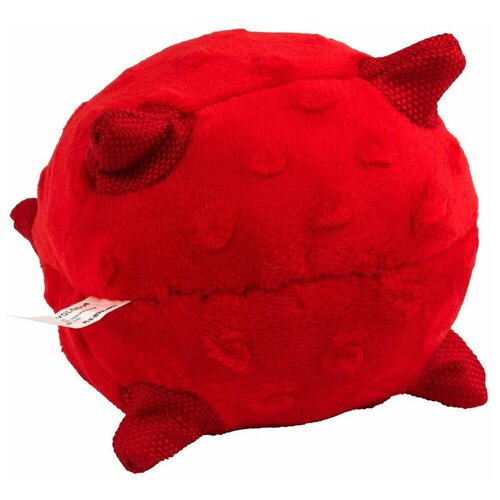 Playology сенсорный плюшевый мяч для щенков PUPPY SENSORY BALL 11 см с ароматом говядины, красный