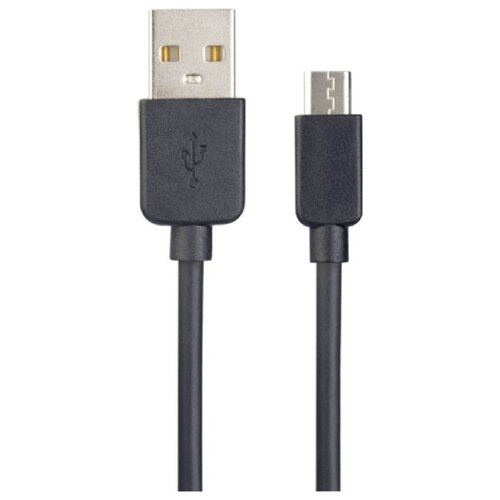 фото Мультимедийный кабель usb2.0 a вилка - micro usb вилка, черный, длина 1 м., бокс (u4006) perfeo