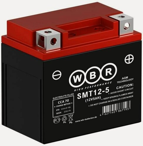 Изображение товара WBR SMT12-5 Аккумулятор стартерный 12В 5Ач