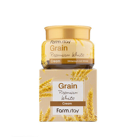 Осветляющий крем с маслом ростков пшеницы FarmStay Grain Premium White Cream, 100g - фото №9