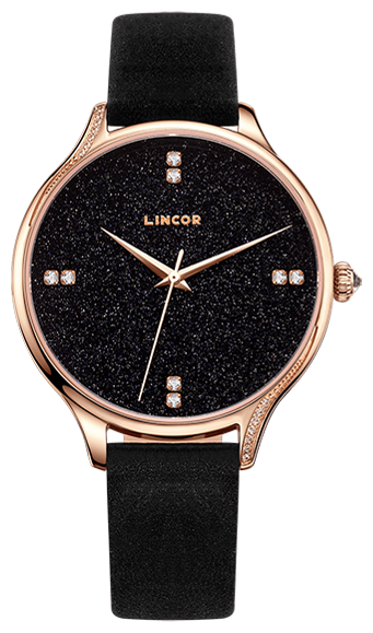 Наручные часы LINCOR, золотой, черный