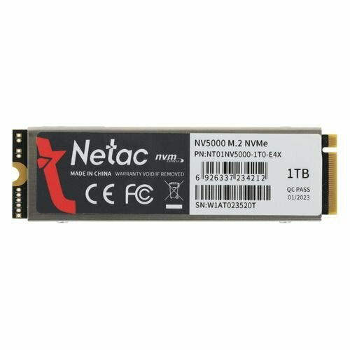 Накопитель SSD M.2 Netac NV5000 1TB PCIe 4.0 x4 3D NAND (NT01NV5000-1T0-E4X)