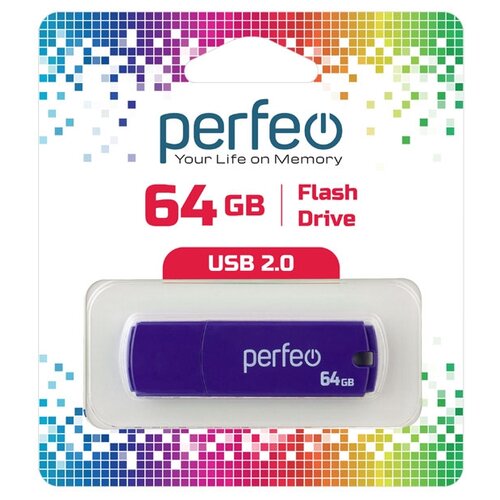 флешка perfeo m01 64 гб белый Флешка Perfeo C05 64 ГБ, фиолетовый