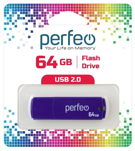 USB флешка Perfeo USB 64GB C05 фиолетовая