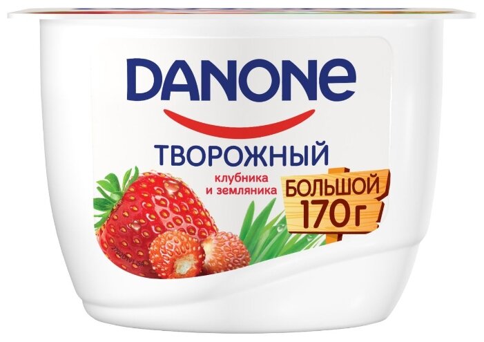 Творожный десерт Danone клубника и земляника 3.6%, 170 г