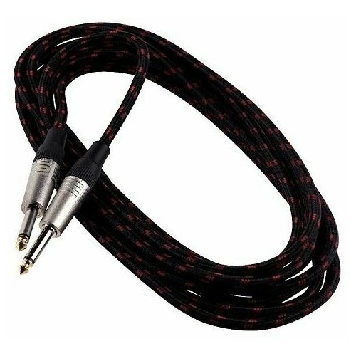 Кабель 3 м. Rockcable RCL 30203 TC C/ BLACK инструментальный гитарный кабель 6 3 мм 6 3 мм 3 метра