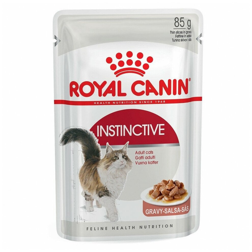 Royal Canin Instinctive паучи для взрослых кошек кусочки в соусе - 85 г х 24 шт - фотография № 2