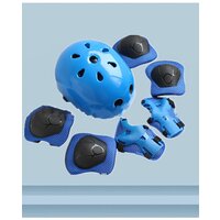 Защита для роликов детская/взрослая (синяя) SportCare шлем наколенники налокотники запястья для спорта скейтборд самокат велосипед моноколесо