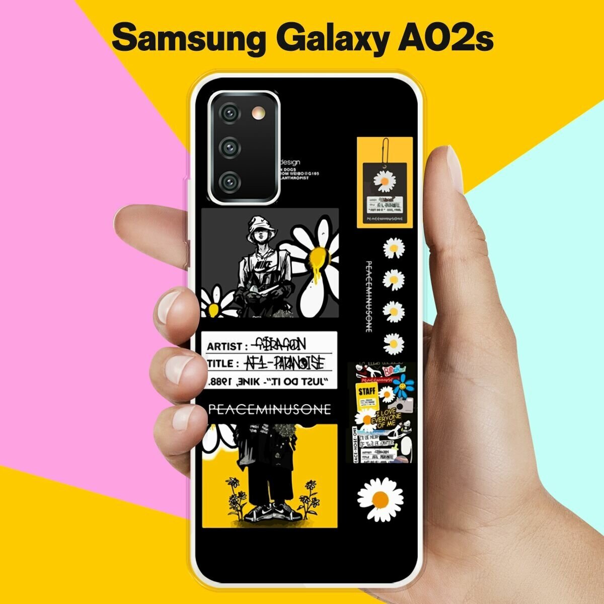 Силиконовый чехол на Samsung Galaxy A02s Набор 50 / для Самсунг Галакси А02с