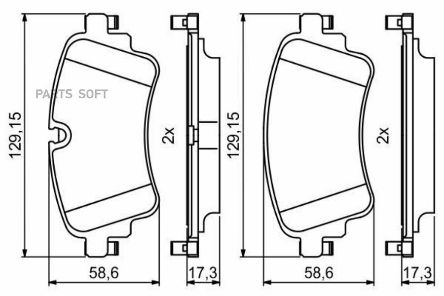 К-т дисков. тормоз. колодок BOSCH / арт. 0986494833 - (1 шт)