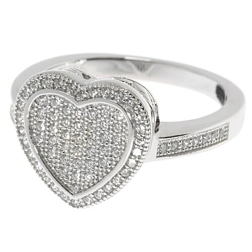 фото Element47 кольцо из серебра 925 пробы с кубическим цирконием sl63026a1_ko_001_wg, размер 17