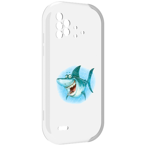 Чехол MyPads веселая акула для UMIDIGI Bison X10 / X10 Pro задняя-панель-накладка-бампер