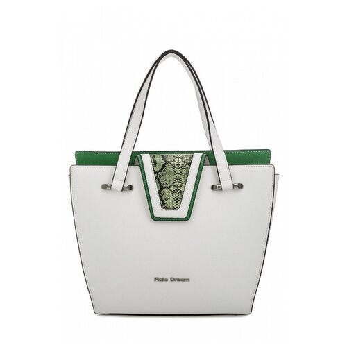 фото 1818 fiato dream кожа белый/зеленый (сумка женская)
