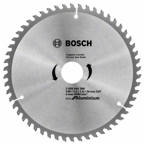 фото Пильный диск bosch eco for aluminium 2608644389 190х30 мм