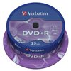 Носители информации DVD+R, 16x, Verbatim Azo Matt Silver, Cake/25, 43500 - изображение